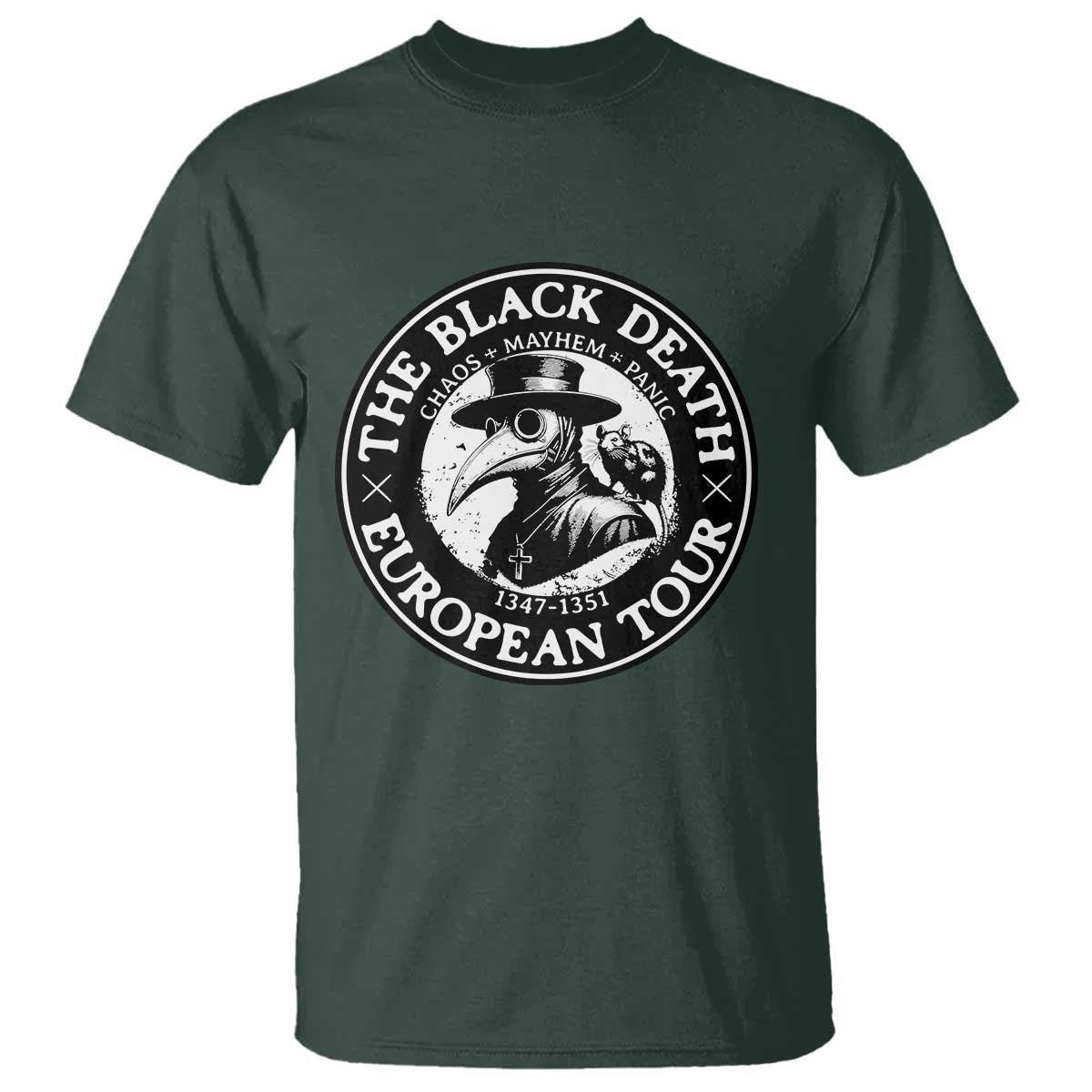 The Black Death European Tour 1347 T Shirt Funny Plague Doctor History Humor