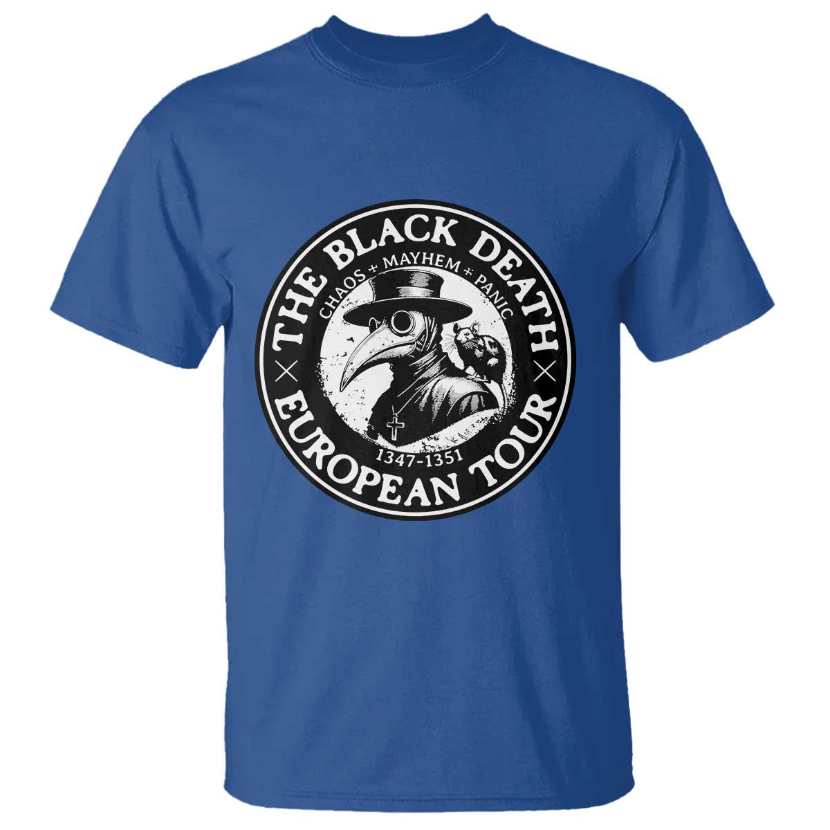 The Black Death European Tour 1347 T Shirt Funny Plague Doctor History Humor