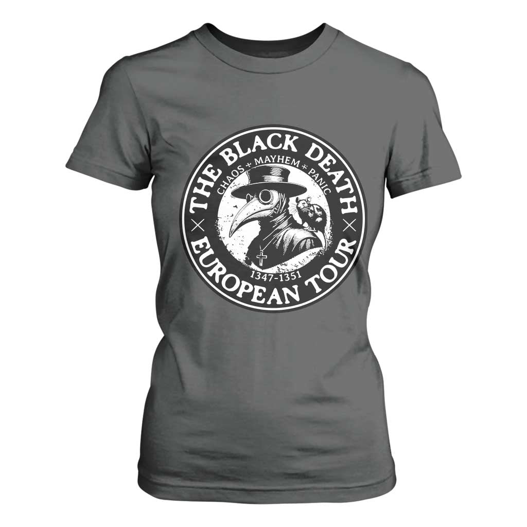 The Black Death European Tour 1347 T Shirt For Women Funny Plague Doctor History Humor