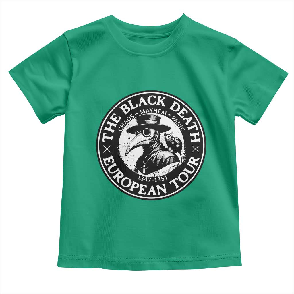 The Black Death European Tour 1347 Toddler T Shirt Funny Plague Doctor History Humor