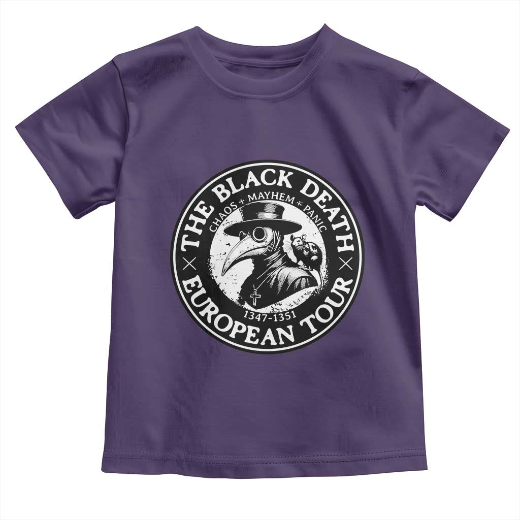 The Black Death European Tour 1347 Toddler T Shirt Funny Plague Doctor History Humor