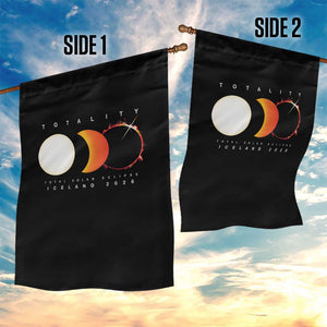 Iceland Total Solar Eclipse 2026 Totality Garden Flag Travel Souvenir Astronomy Geek Gift TS02 Print Your Wear