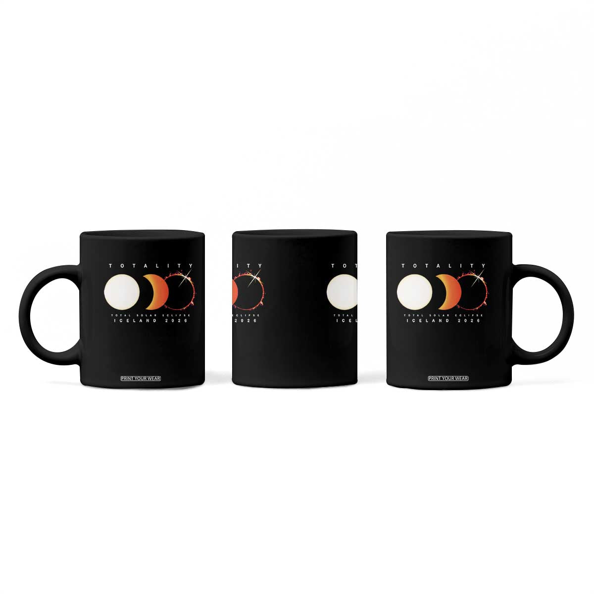 Iceland Total Solar Eclipse 2026 Totality Coffee Mug Travel Souvenir Astronomy Geek Gift TS02 Print Your Wear
