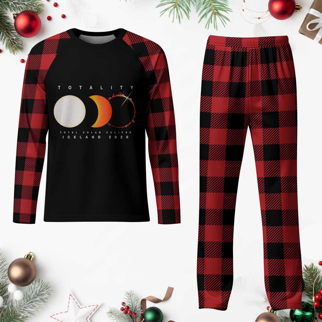Iceland Total Solar Eclipse 2026 Totality Plaid Pajama Set Travel Souvenir Astronomy Geek Gift TS02 Buffalo Plaid Print Your Wear