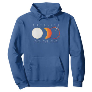 Iceland Total Solar Eclipse 2026 Totality Hoodie Travel Souvenir Astronomy Geek Gift TS02 Royal Blue Print Your Wear
