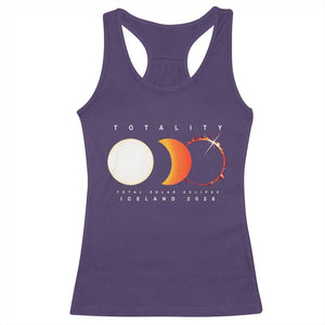Iceland Total Solar Eclipse 2026 Totality Racerback Tank Top Travel Souvenir Astronomy Geek Gift TS02 Purple Print Your Wear