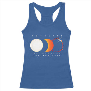 Iceland Total Solar Eclipse 2026 Totality Racerback Tank Top Travel Souvenir Astronomy Geek Gift TS02 Royal Blue Print Your Wear