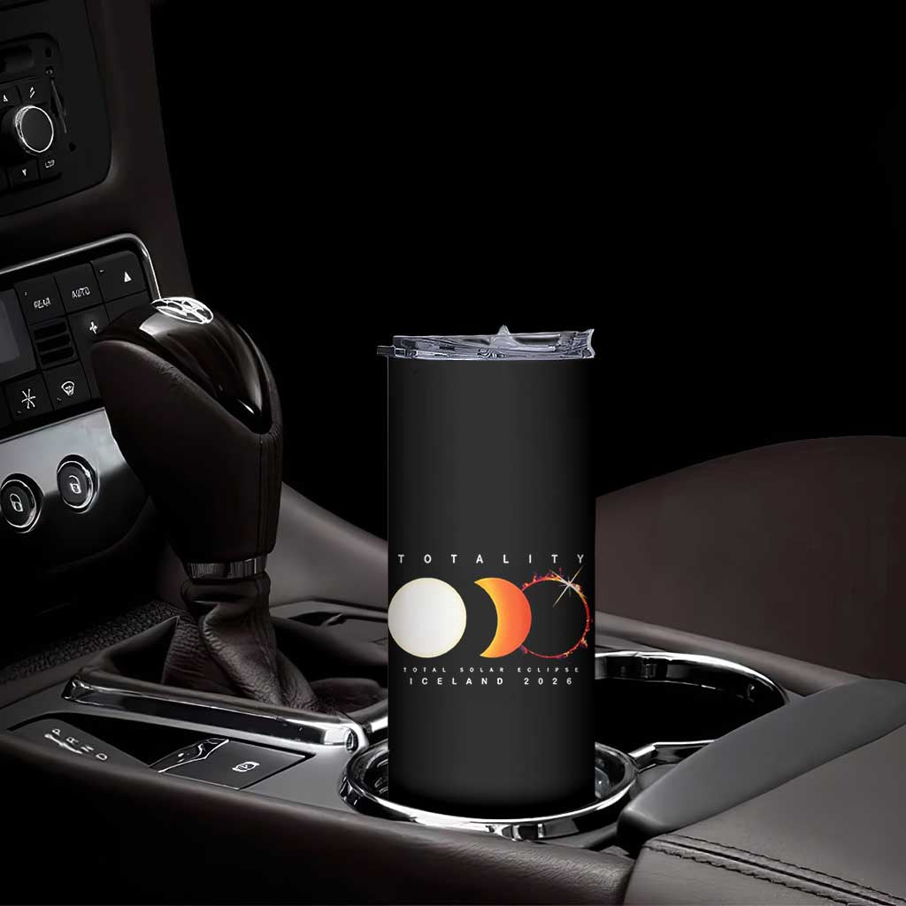 Iceland Total Solar Eclipse 2026 Totality Skinny Tumbler Travel Souvenir Astronomy Geek Gift TS02 Print Your Wear