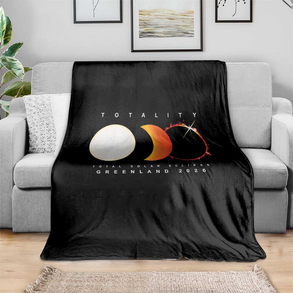 Greenland Total Solar Eclipse 2026 Totality Throw Blanket Travel Souvenir Astronomy Geek Gift TS02 Print Your Wear