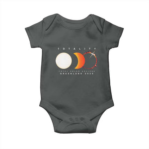 Greenland Total Solar Eclipse 2026 Totality Baby Onesie Travel Souvenir Astronomy Geek Gift TS02 Dark Heather Print Your Wear