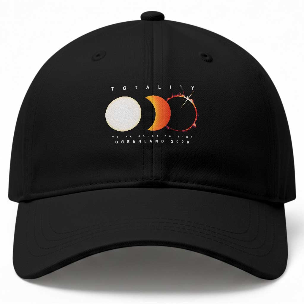 Greenland Total Solar Eclipse 2026 Totality Baseball Cap Travel Souvenir Astronomy Geek Gift TS02 Print Your Wear