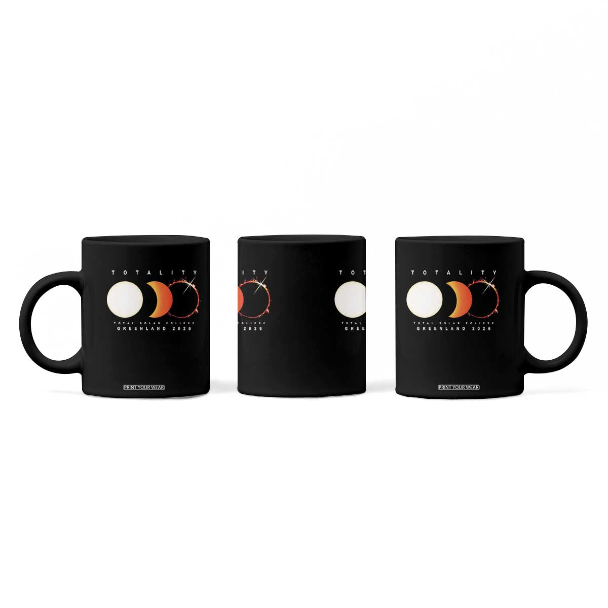 Greenland Total Solar Eclipse 2026 Totality Coffee Mug Travel Souvenir Astronomy Geek Gift TS02 Print Your Wear