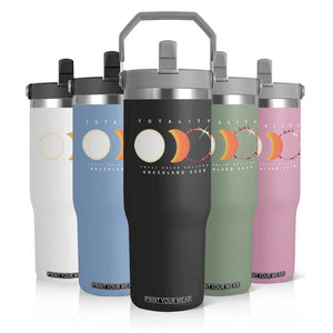 Greenland Total Solar Eclipse 2026 Totality Flip Straw Tumbler Travel Souvenir Astronomy Geek Gift TS02 Print Your Wear