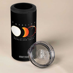 Greenland Total Solar Eclipse 2026 Totality 4 in 1 Can Cooler Tumbler Travel Souvenir Astronomy Geek Gift TS02 Print Your Wear