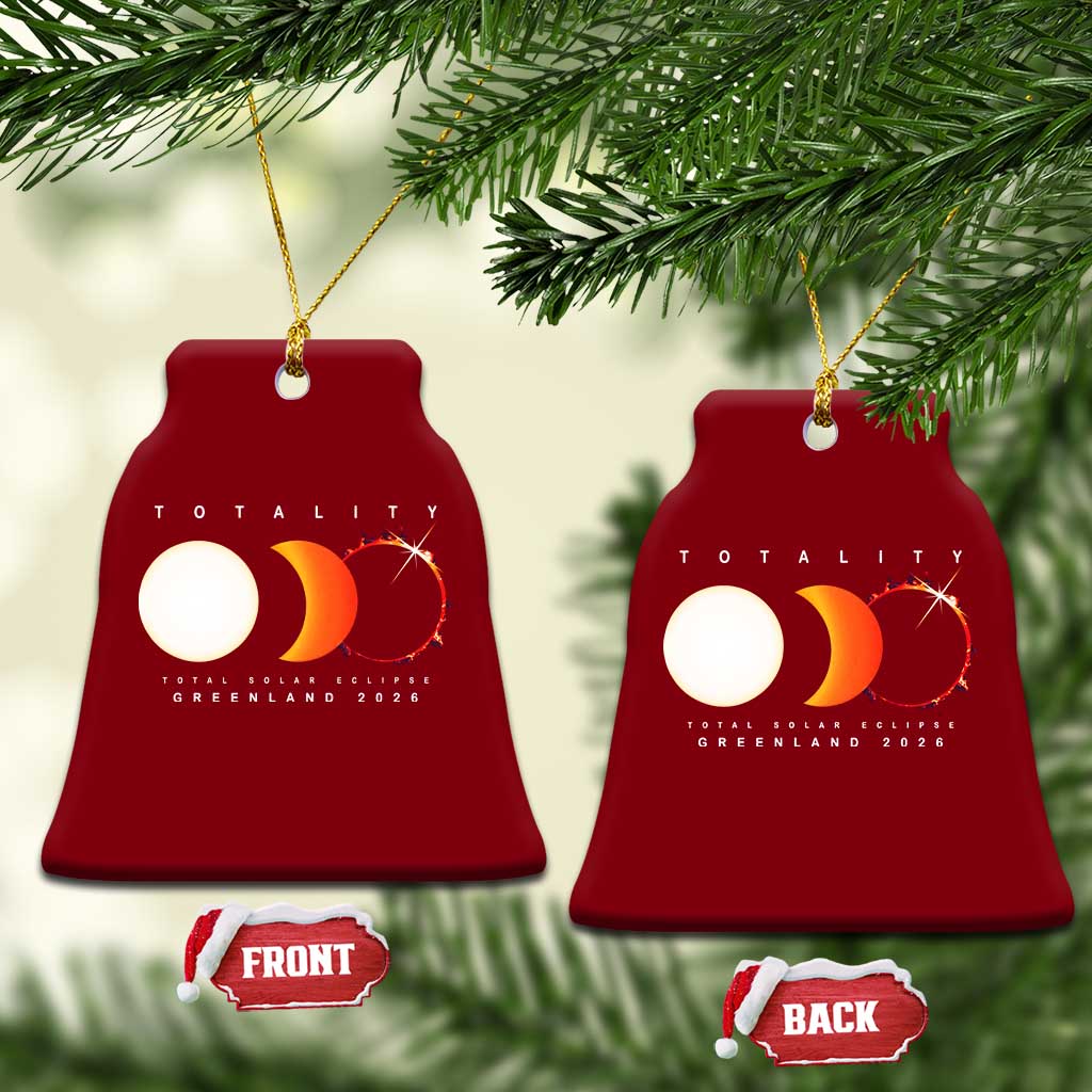 Greenland Total Solar Eclipse 2026 Totality Ceramic Ornament Travel Souvenir Astronomy Geek Gift TS02 Print Your Wear