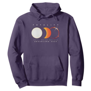 Greenland Total Solar Eclipse 2026 Totality Hoodie Travel Souvenir Astronomy Geek Gift TS02 Purple Print Your Wear