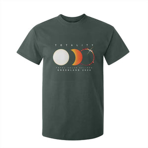 Greenland Total Solar Eclipse 2026 Totality T Shirt For Kid Travel Souvenir Astronomy Geek Gift TS02 Dark Forest Green Print Your Wear