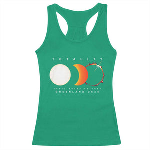 Greenland Total Solar Eclipse 2026 Totality Racerback Tank Top Travel Souvenir Astronomy Geek Gift TS02 Irish Green Print Your Wear