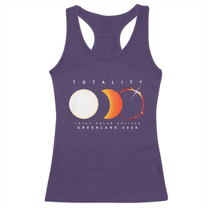 Greenland Total Solar Eclipse 2026 Totality Racerback Tank Top Travel Souvenir Astronomy Geek Gift TS02 Purple Print Your Wear