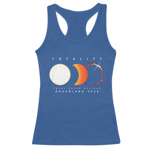 Greenland Total Solar Eclipse 2026 Totality Racerback Tank Top Travel Souvenir Astronomy Geek Gift TS02 Royal Blue Print Your Wear