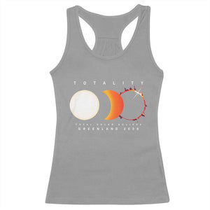 Greenland Total Solar Eclipse 2026 Totality Racerback Tank Top Travel Souvenir Astronomy Geek Gift TS02 Sport Gray Print Your Wear