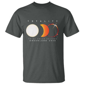 Greenland Total Solar Eclipse 2026 Totality T Shirt Travel Souvenir Astronomy Geek Gift TS02 Dark Heather Print Your Wear