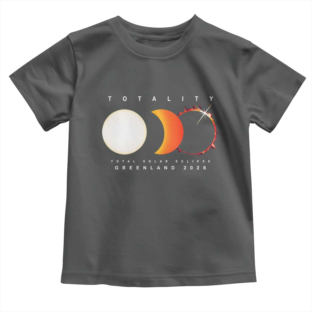 Greenland Total Solar Eclipse 2026 Totality Toddler T Shirt Travel Souvenir Astronomy Geek Gift TS02 Dark Heather Print Your Wear