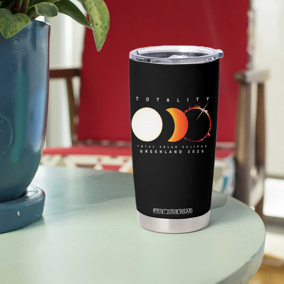 Greenland Total Solar Eclipse 2026 Totality Tumbler Cup Travel Souvenir Astronomy Geek Gift TS02 Print Your Wear