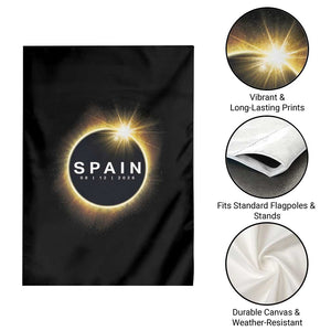 Spain Total Solar Eclipse 2026 Garden Flag Path of Totality Astronomy Gift TS02 Print Your Wear