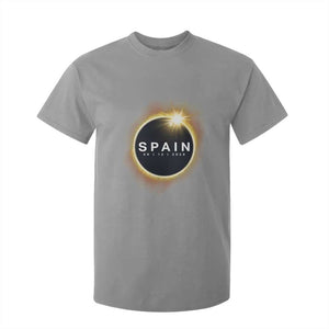 Spain Total Solar Eclipse 2026 T Shirt For Kid Path of Totality Astronomy Gift TS02 Sport Gray Print Your Wear