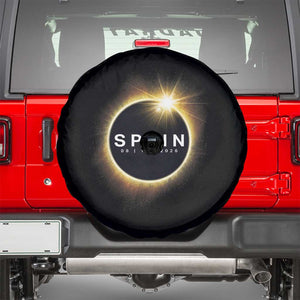 Spain Total Solar Eclipse 2026 Spare Tire Cover Path of Totality Astronomy Gift TS02 Black Print Your Wear