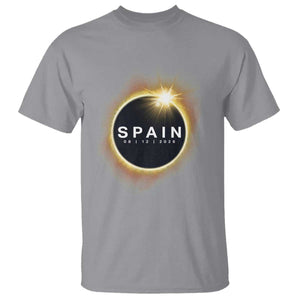 Spain Total Solar Eclipse 2026 T Shirt Path of Totality Astronomy Gift TS02 Sport Gray Print Your Wear