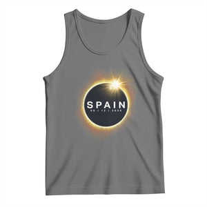 Spain Total Solar Eclipse 2026 Tank Top Path of Totality Astronomy Gift TS02 Black Heather Print Your Wear