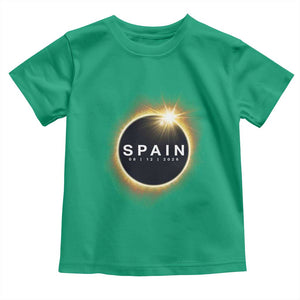 Spain Total Solar Eclipse 2026 Toddler T Shirt Path of Totality Astronomy Gift TS02 Irish Green Print Your Wear