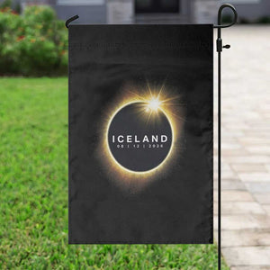 Iceland Total Solar Eclipse 2026 Garden Flag Path of Totality Astronomy Gift TS02 Print Your Wear