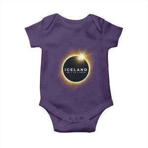 Iceland Total Solar Eclipse 2026 Baby Onesie Path of Totality Astronomy Gift TS02 Purple Print Your Wear