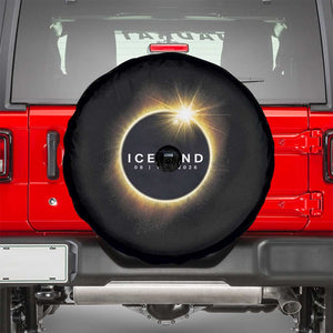 Iceland Total Solar Eclipse 2026 Spare Tire Cover Path of Totality Astronomy Gift TS02 Black Print Your Wear