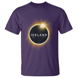 Iceland Total Solar Eclipse 2026 T Shirt Path of Totality Astronomy Gift TS02 Purple Print Your Wear