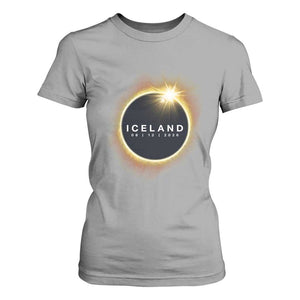 Iceland Total Solar Eclipse 2026 T Shirt For Women Path of Totality Astronomy Gift TS02 Sport Gray Print Your Wear