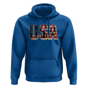 USA American Flag Basketball Hoodie For Sports Enthusiast TS02 Royal Blue Print Your Wear