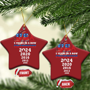 USA American Flag Basketball Christmas Ornament 5 Years In A Row Champions 2024 TS02 Star Red Print Your Wear