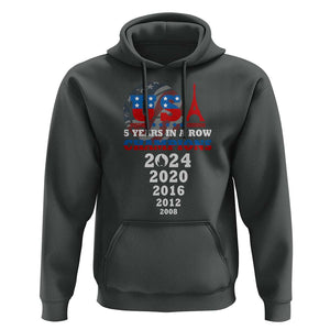 USA American Flag Basketball Hoodie 5 Years In A Row Champions 2024 TS02 Dark Heather Print Your Wear
