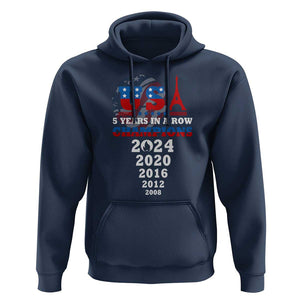 USA American Flag Basketball Hoodie 5 Years In A Row Champions 2024 TS02 Navy Print Your Wear