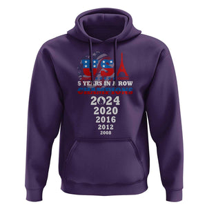 USA American Flag Basketball Hoodie 5 Years In A Row Champions 2024 TS02 Purple Print Your Wear