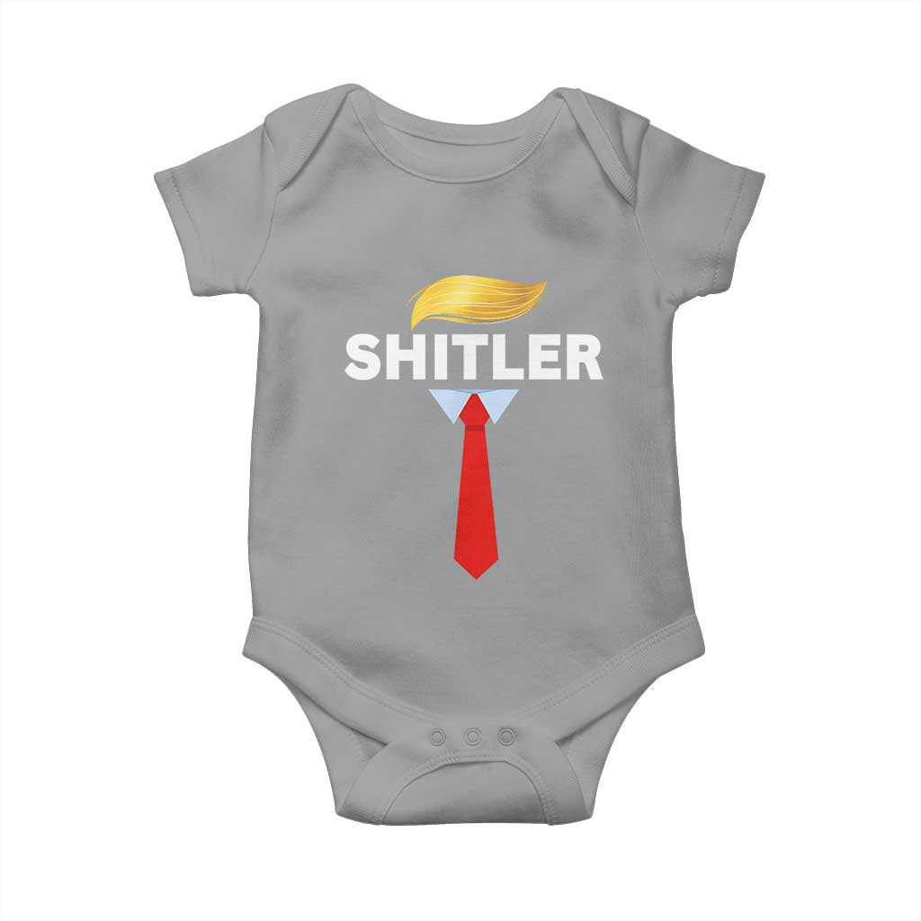 Funny Political Satire Baby Onesie Sarcastic Political Parody TS02 Sport Gray Print Your Wear