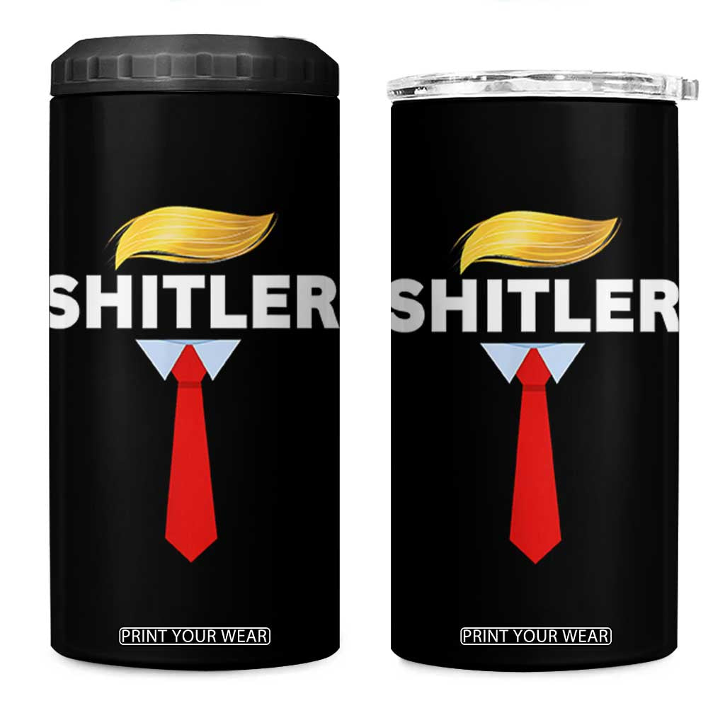 Funny Political Satire 4 in 1 Can Cooler Tumbler Sarcastic Political Parody TS02 One Size: 16 oz Black Print Your Wear