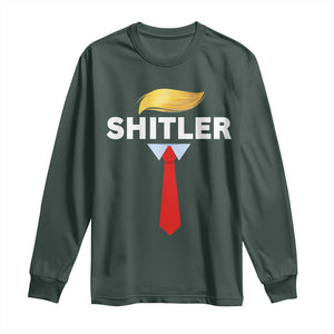 Funny Political Satire Long Sleeve Shirt Sarcastic Political Parody TS02 Dark Forest Green Print Your Wear