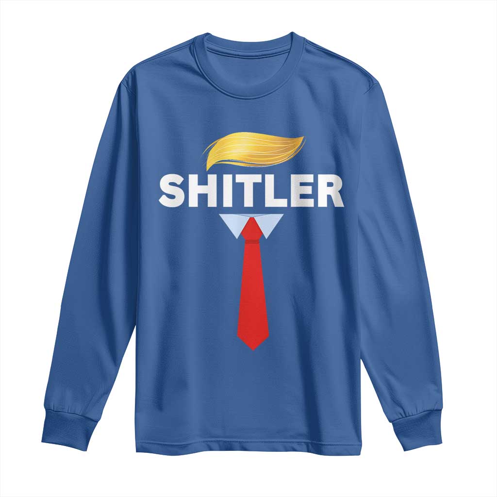 Funny Political Satire Long Sleeve Shirt Sarcastic Political Parody TS02 Royal Blue Print Your Wear