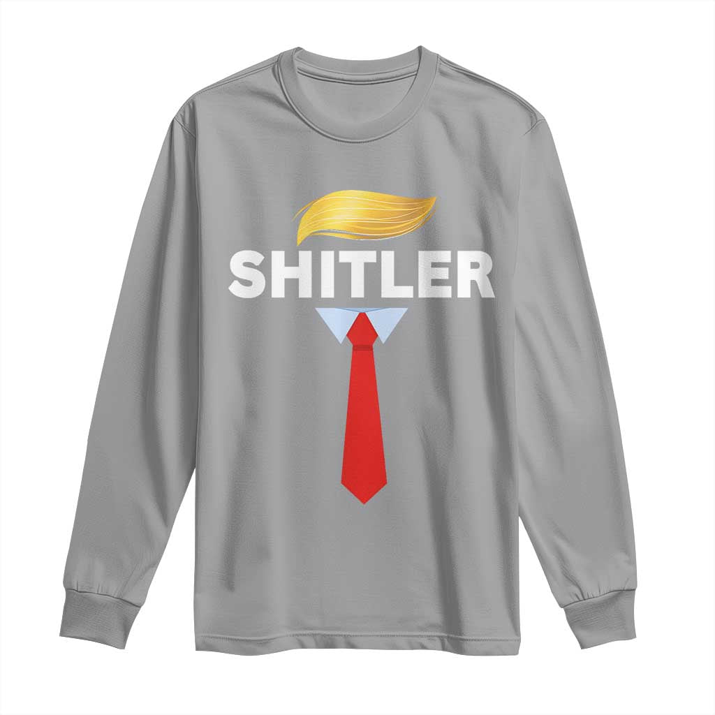 Funny Political Satire Long Sleeve Shirt Sarcastic Political Parody TS02 Sport Gray Print Your Wear