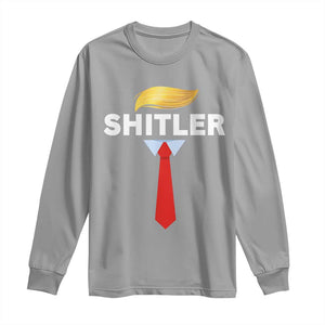 Funny Political Satire Long Sleeve Shirt Sarcastic Political Parody TS02 Sport Gray Print Your Wear